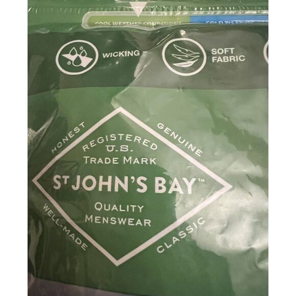 St Johns Bay Men's Size XXL Black Heather Cool Performance Base Layer Pant NWT - Picture 3 of 6